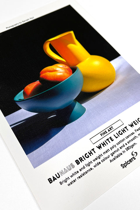 Bauhaus Bright White Light Weight Canvas