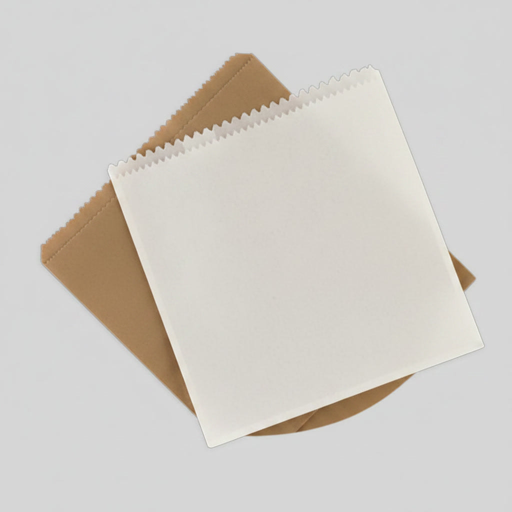 White Kraft Greaseproof Lined Bags