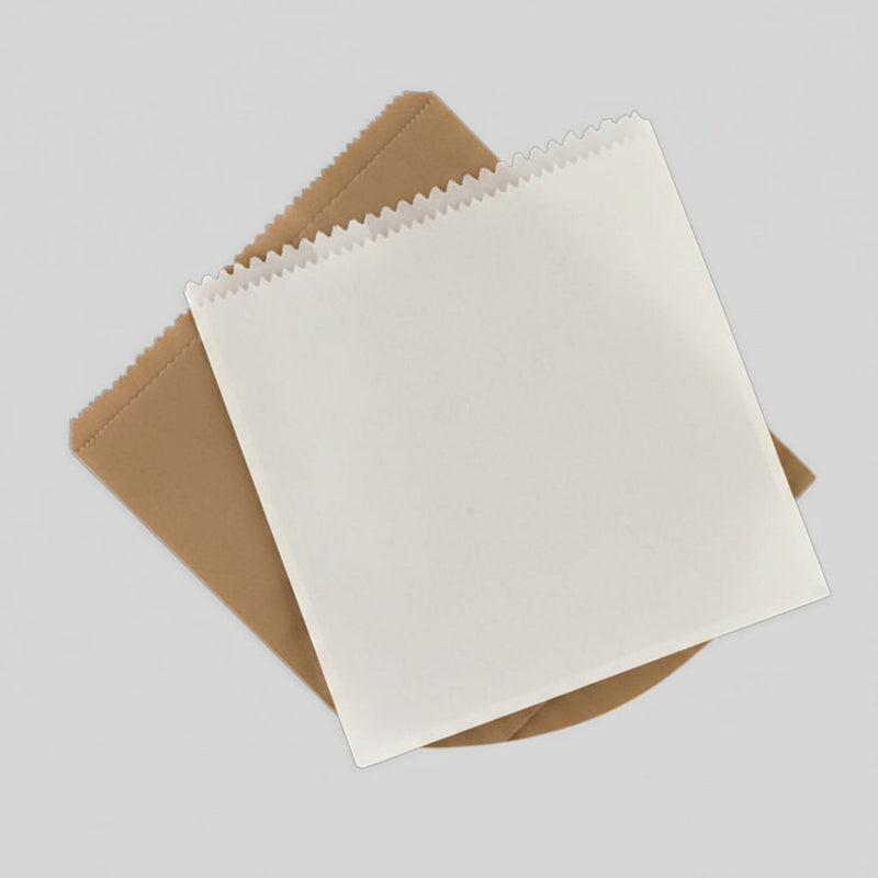 White Kraft Greaseproof Lined Bags